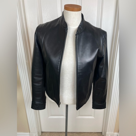 Banana republic black leather jacket size small - Picture 5 of 13